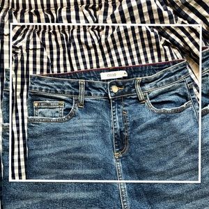 CELLO WOMENS DENIM RAG HEM DENIM JEANS 9